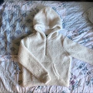 White Sherpa Jacket Hoodie